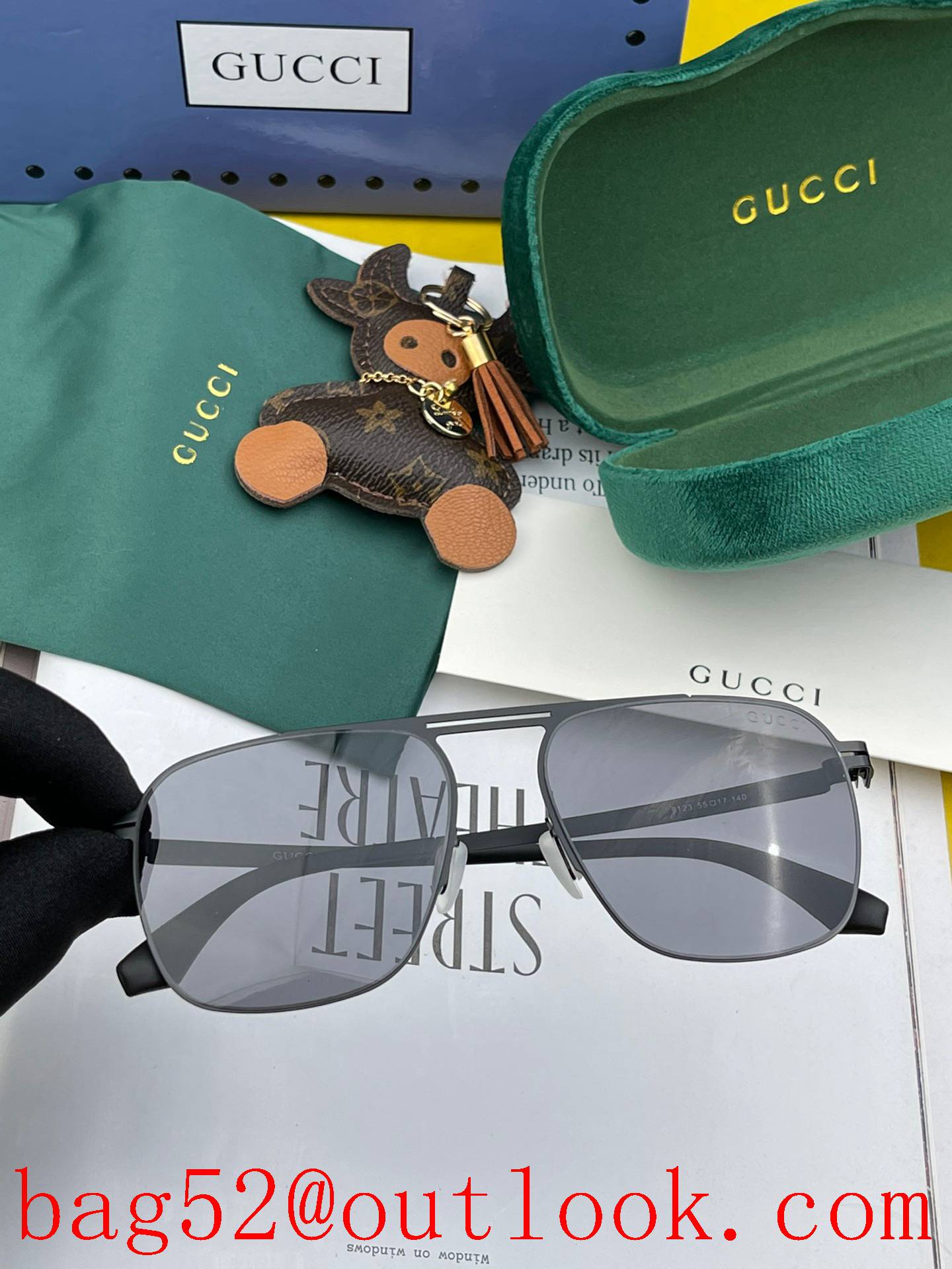 Gucci 2022 new men's and women's couple models sunglasses