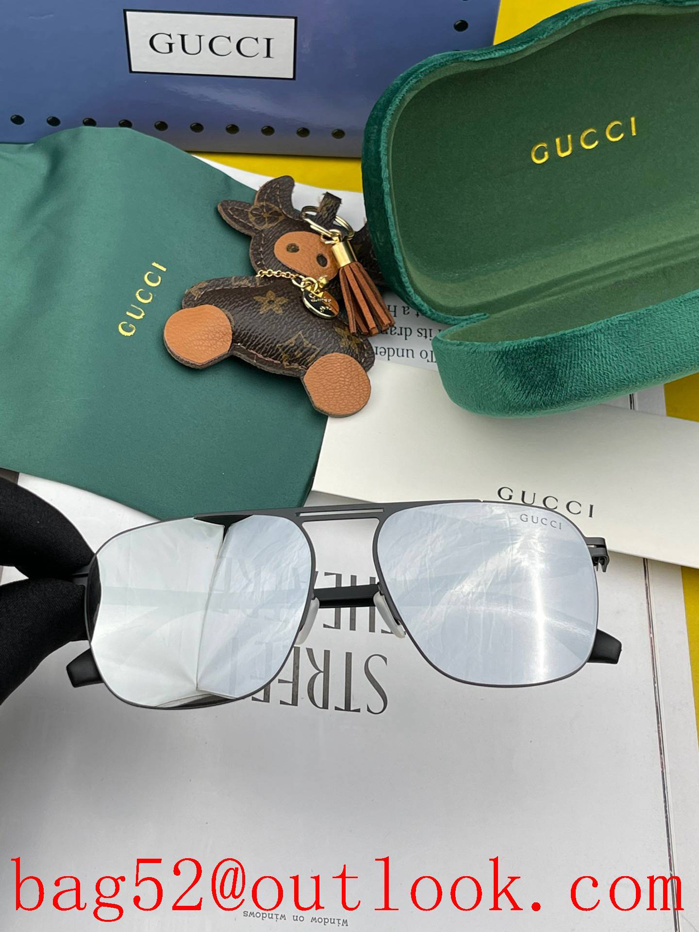 Gucci 2022 new men's and women's couple models sunglasses