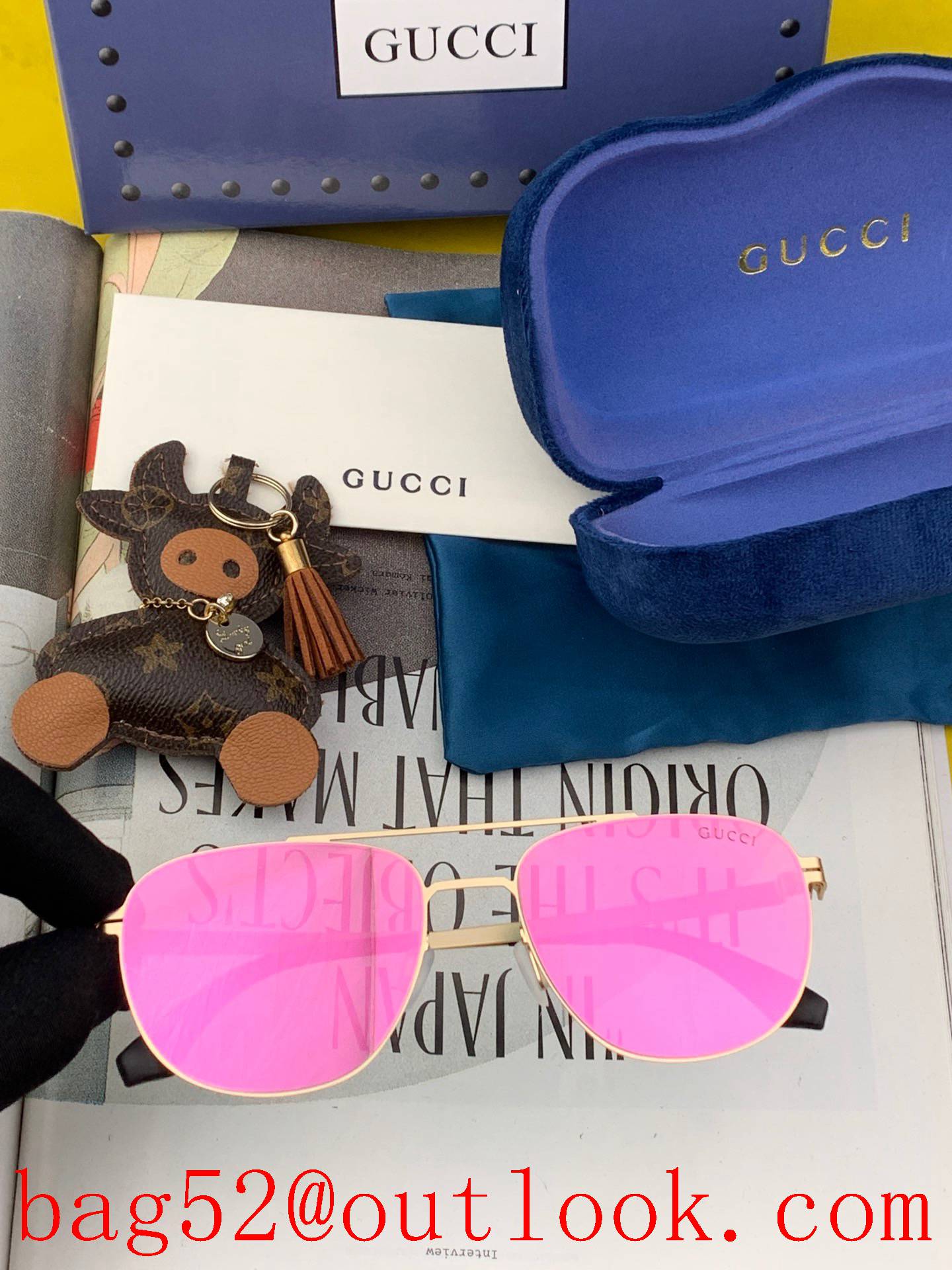 Gucci 2022 new men's and women's couple models sunglasses