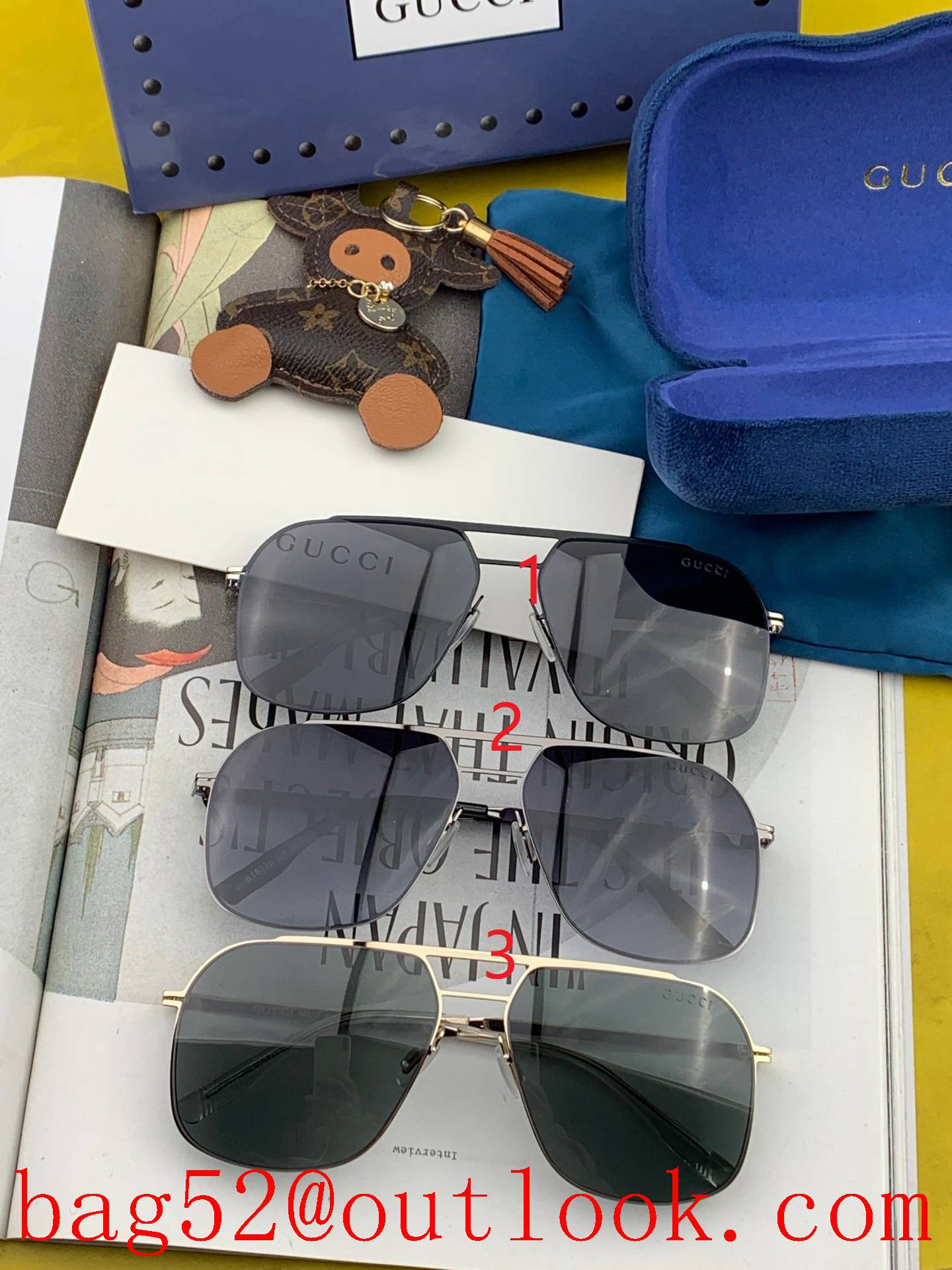 Gucci super-elastic whole glasses without screws sunglasses