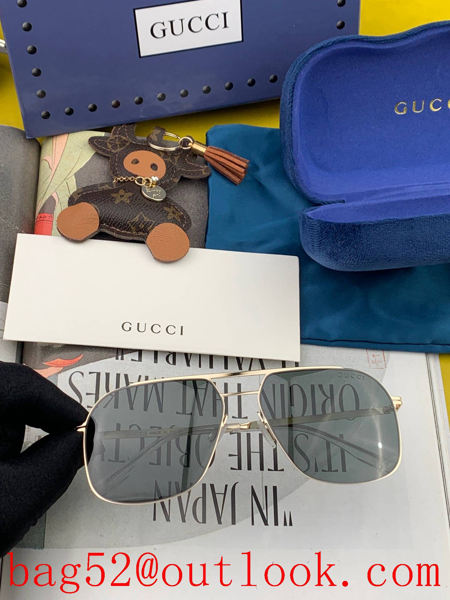 Gucci super-elastic whole glasses without screws sunglasses