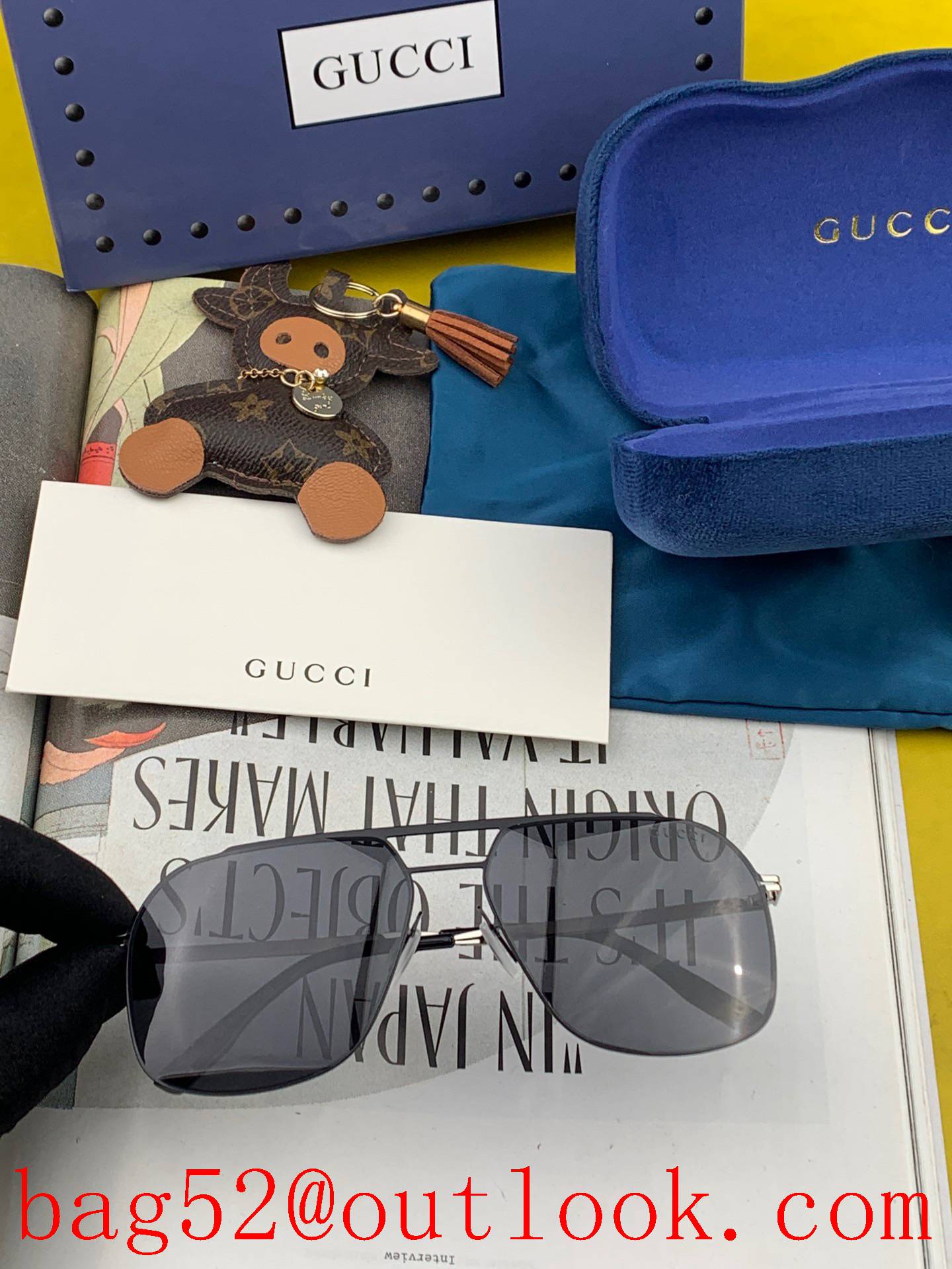 Gucci super-elastic whole glasses without screws sunglasses