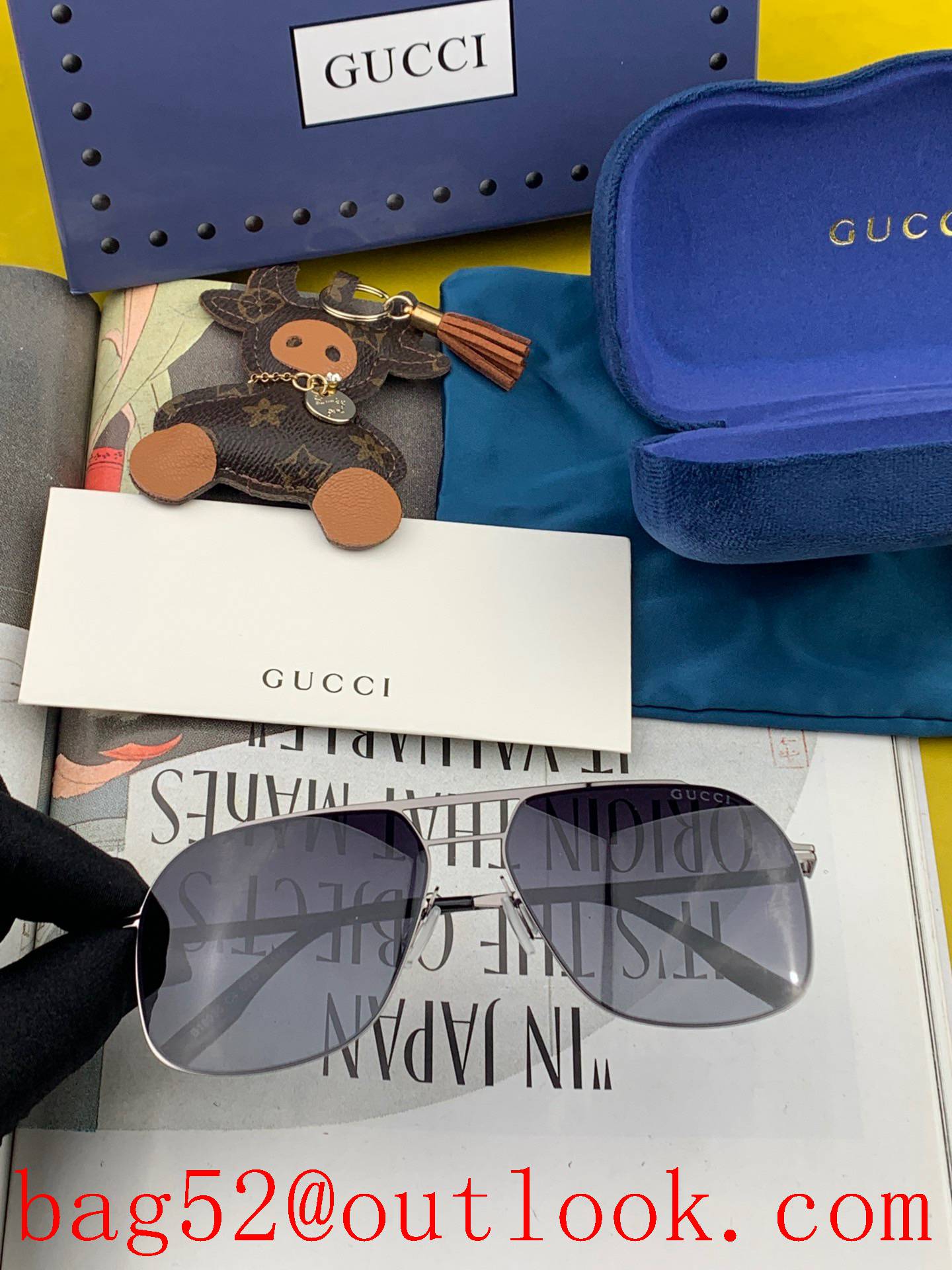 Gucci super-elastic whole glasses without screws sunglasses