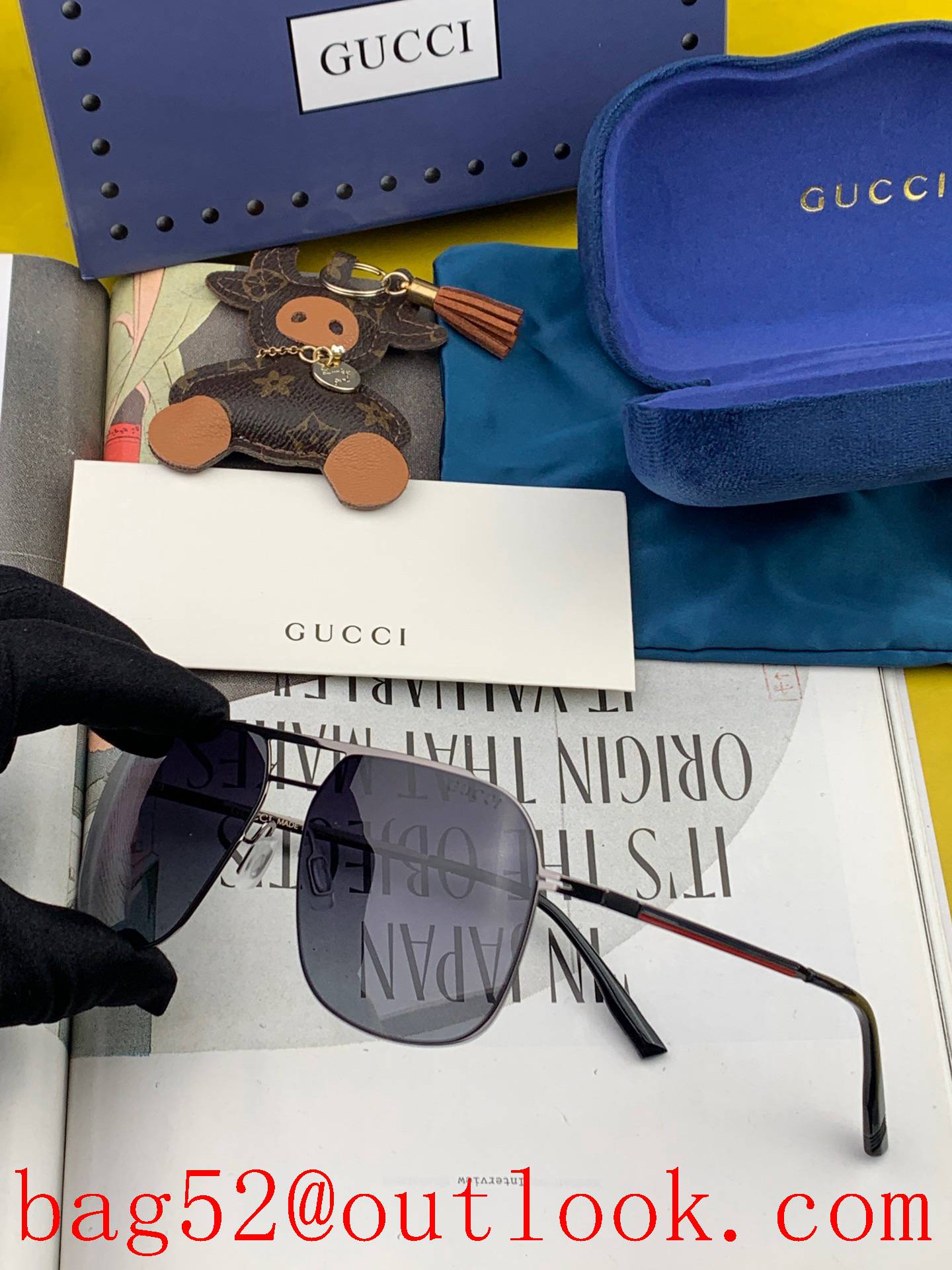 Gucci super-elastic whole glasses without screws sunglasses