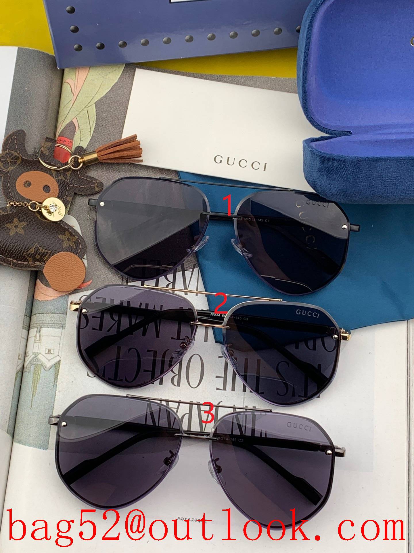 Gucci men's and women's couple models sun ip electroplating will never fade sunglasses