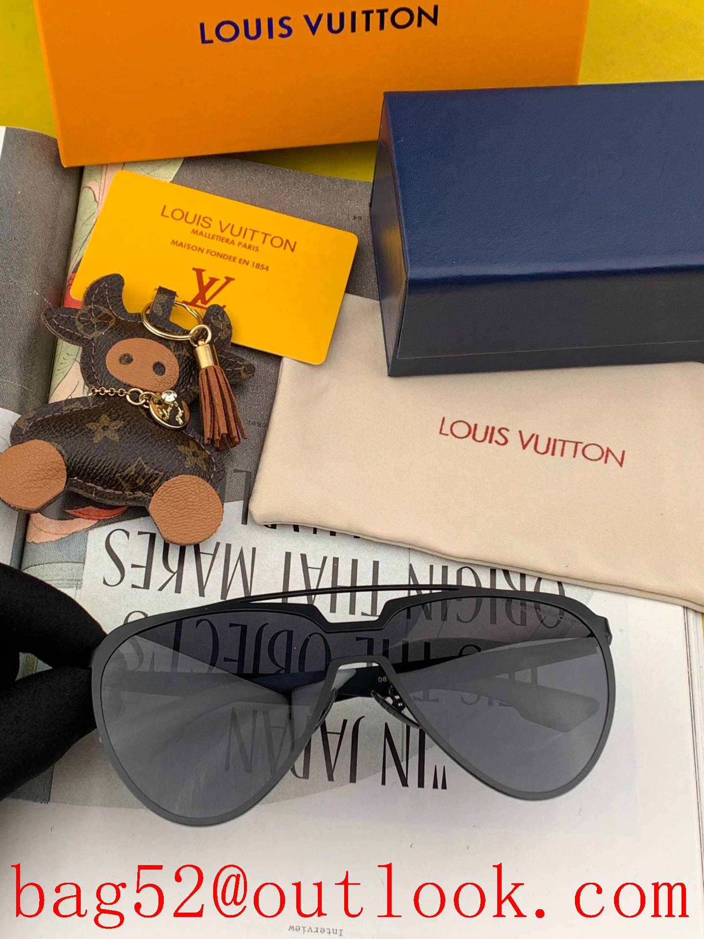 LV LOUIS VUITTON Men's Personality Frame Sunglasses