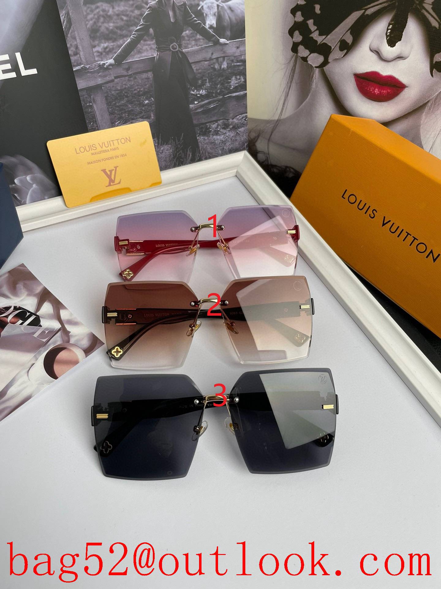 LV women's rimless sunglasses