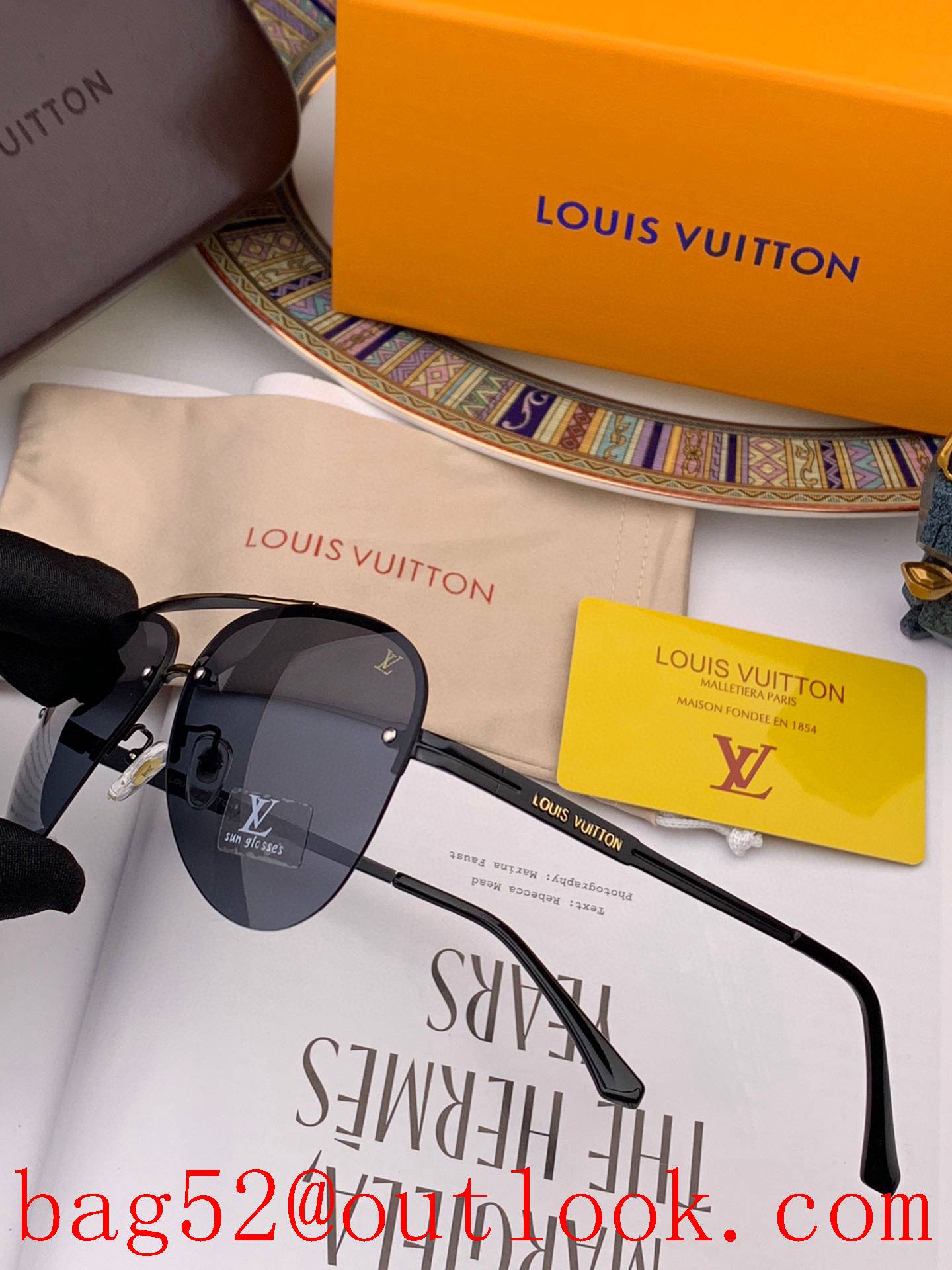 LV Louis Vuitton Men's Polarized Fashion Toad Mirror Ultralight Sunglasses