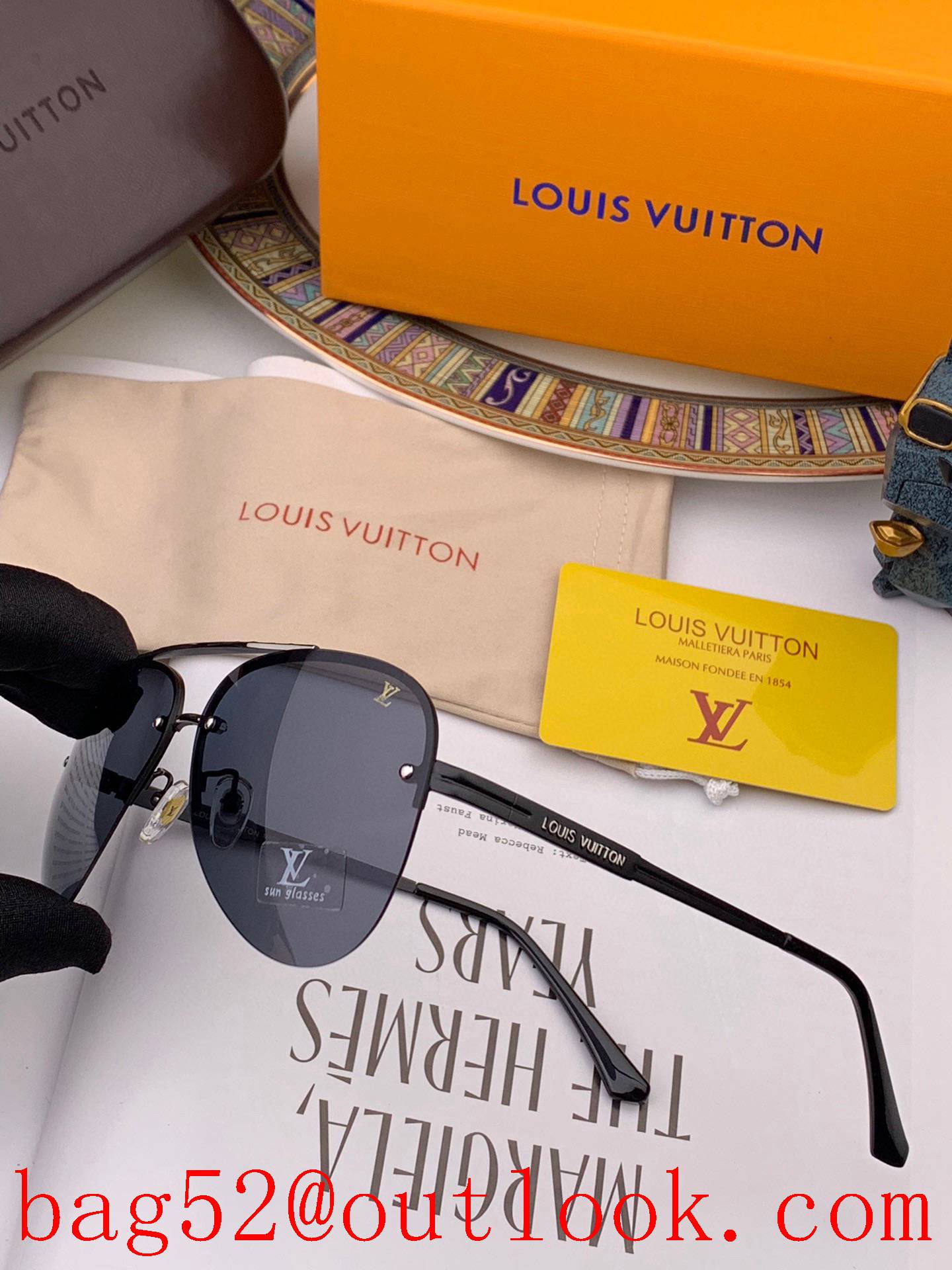 LV Louis Vuitton Men's Polarized Fashion Toad Mirror Ultralight Sunglasses