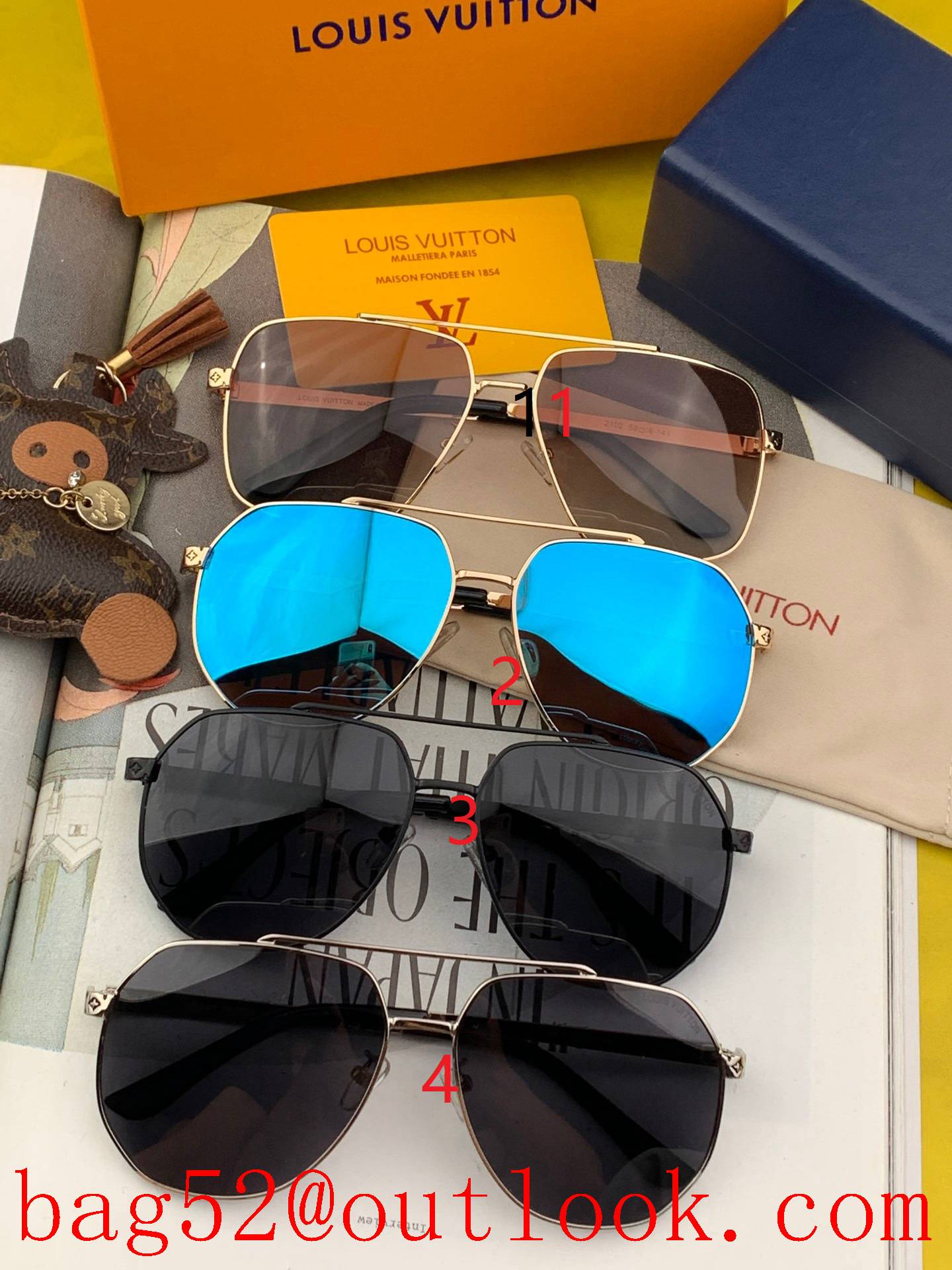 LV men's polarized fashion toad glasses high quality sunglasses