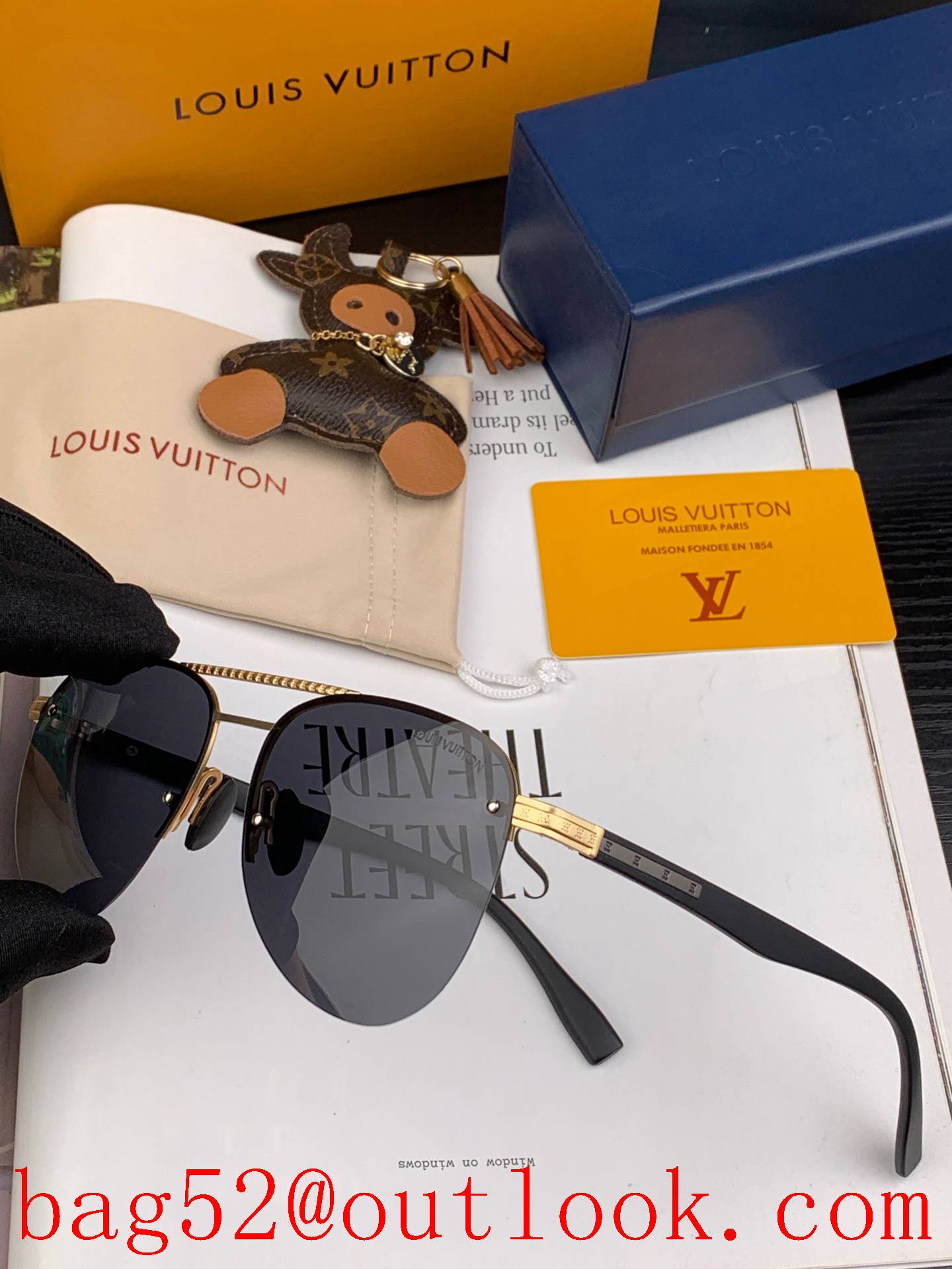 LV Louis Vuitton Men's Polarized Fashion Toad Mirror Ultralight 4 Colors Sunglasses