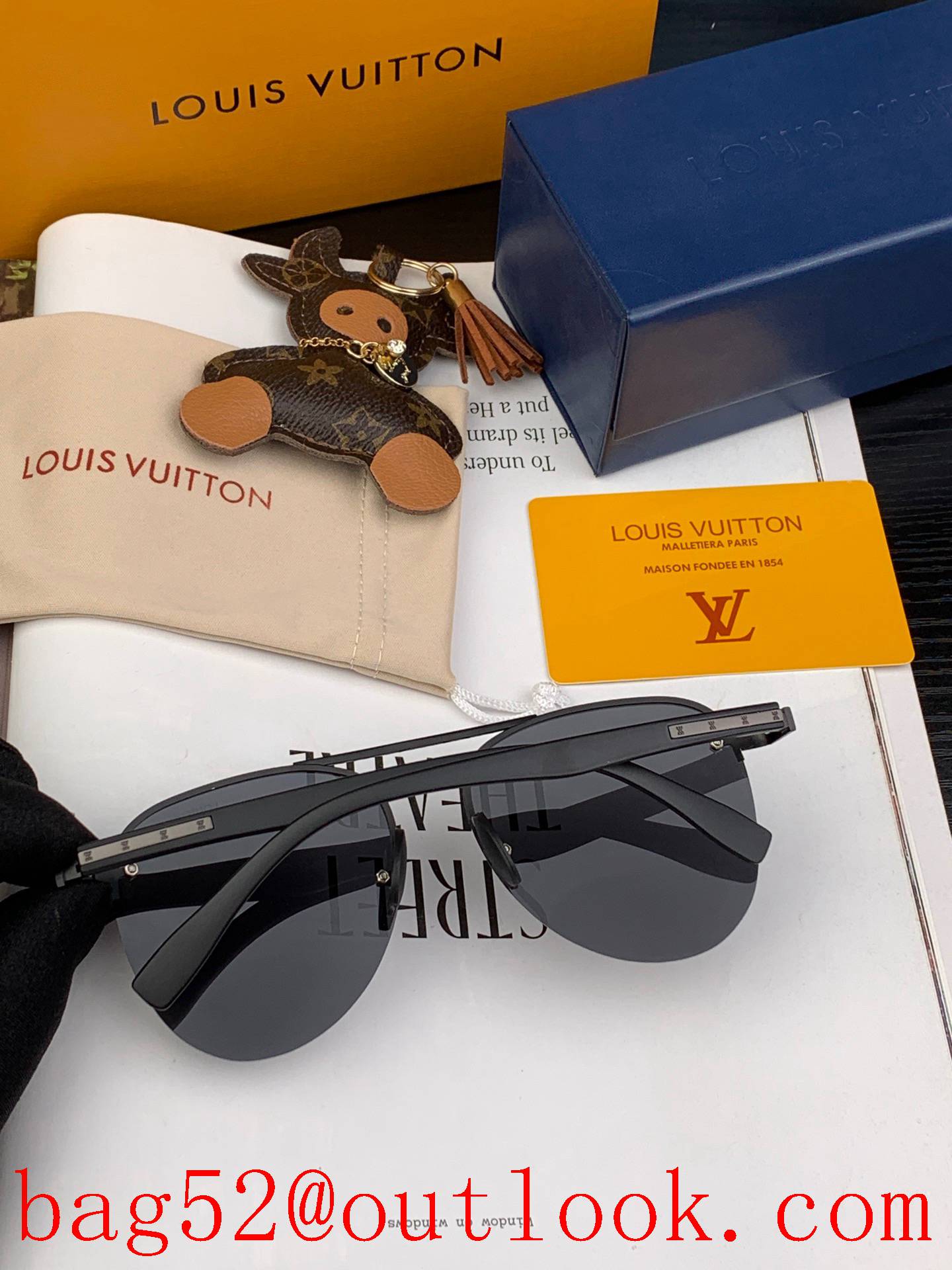 LV Louis Vuitton Men's Polarized Fashion Toad Mirror Ultralight 4 Colors Sunglasses