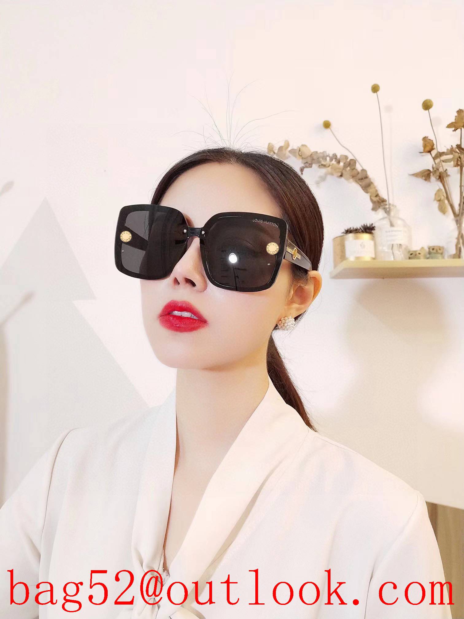 LV Louis Vuitton large-frame Classic box design sunglasses