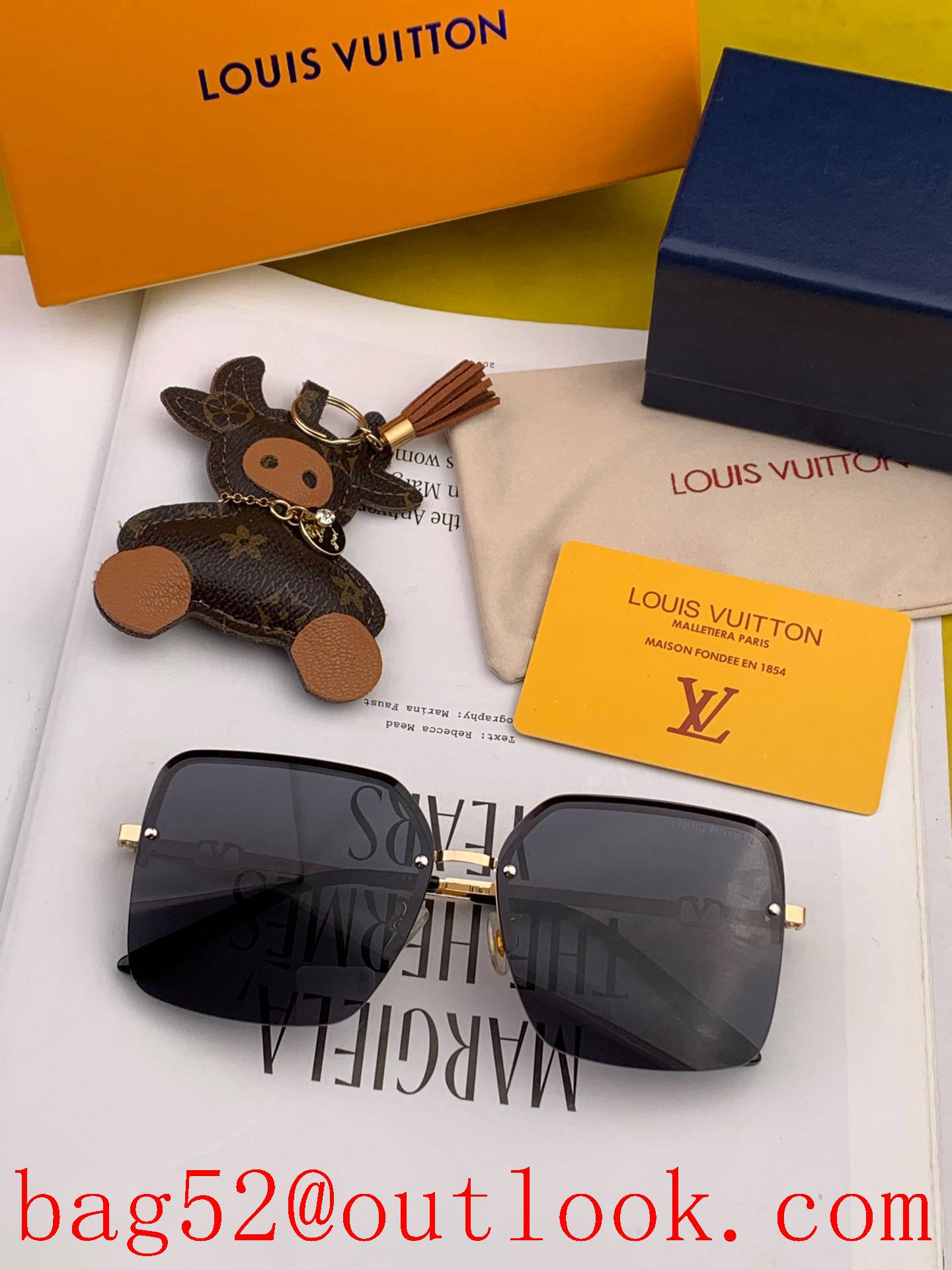 LV Louis Vuitton large frame classic box design Sunglasses