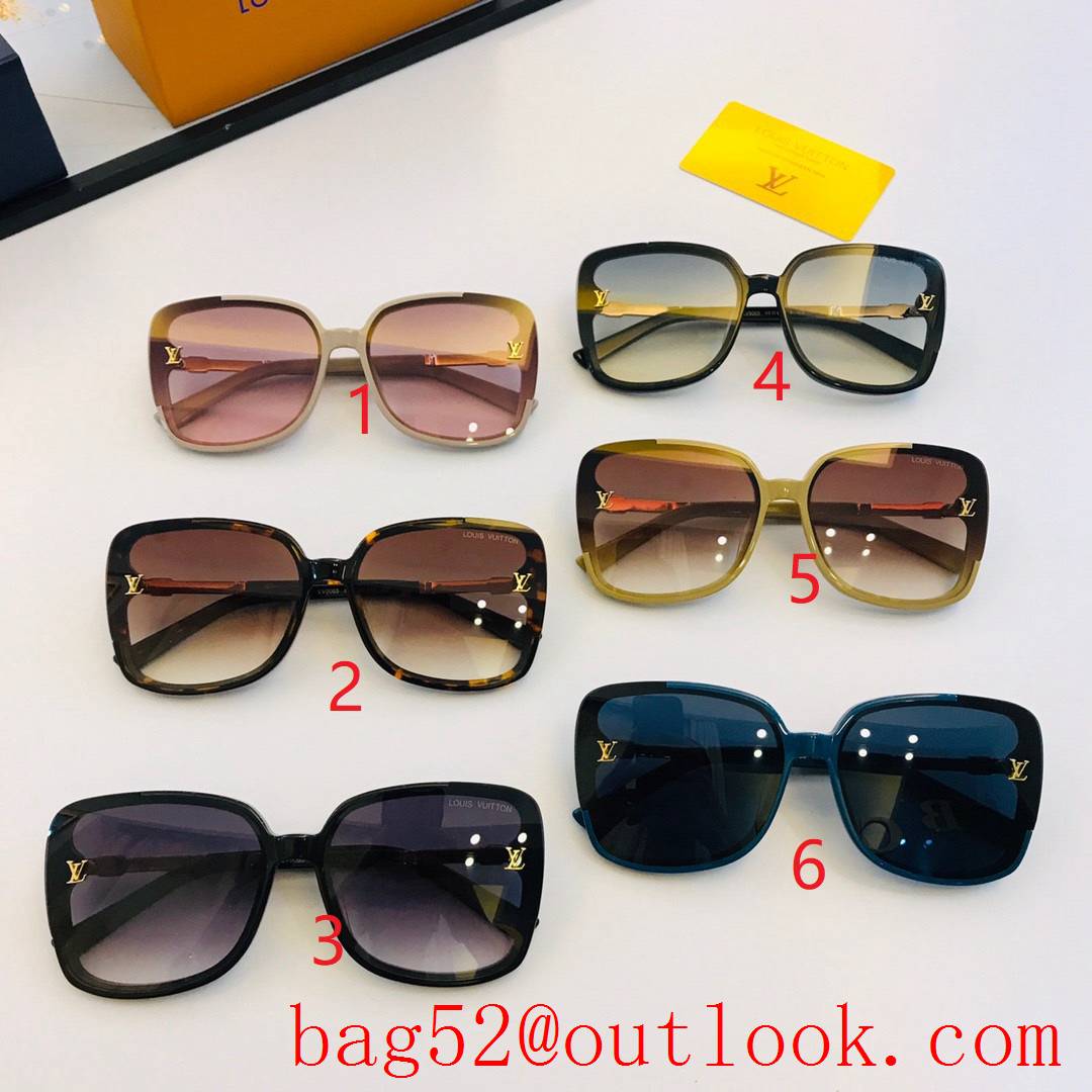 LV Louis Vuitton 6 Colors large frame women sunglasses