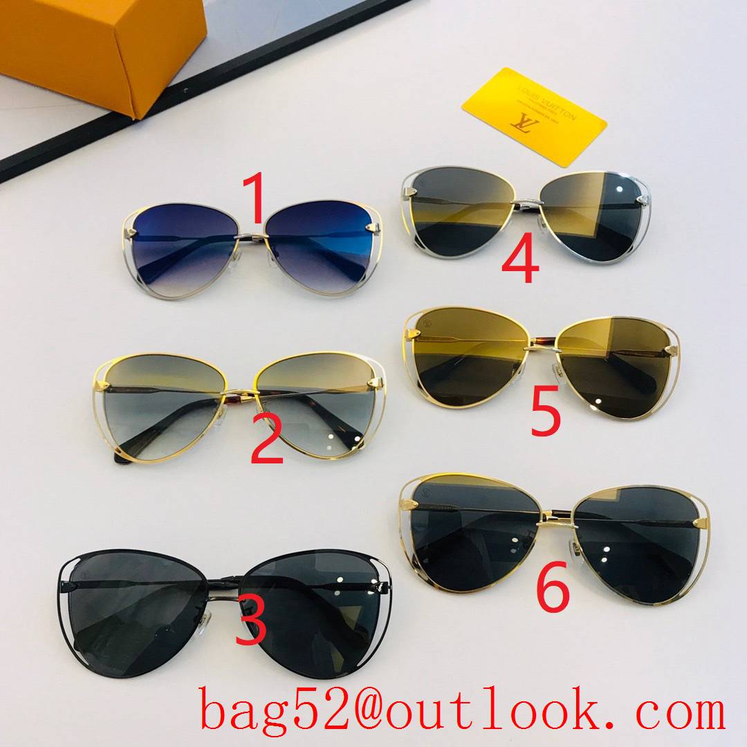 LV Louis Vuitton Multi-color double mirror edge women sunglasses