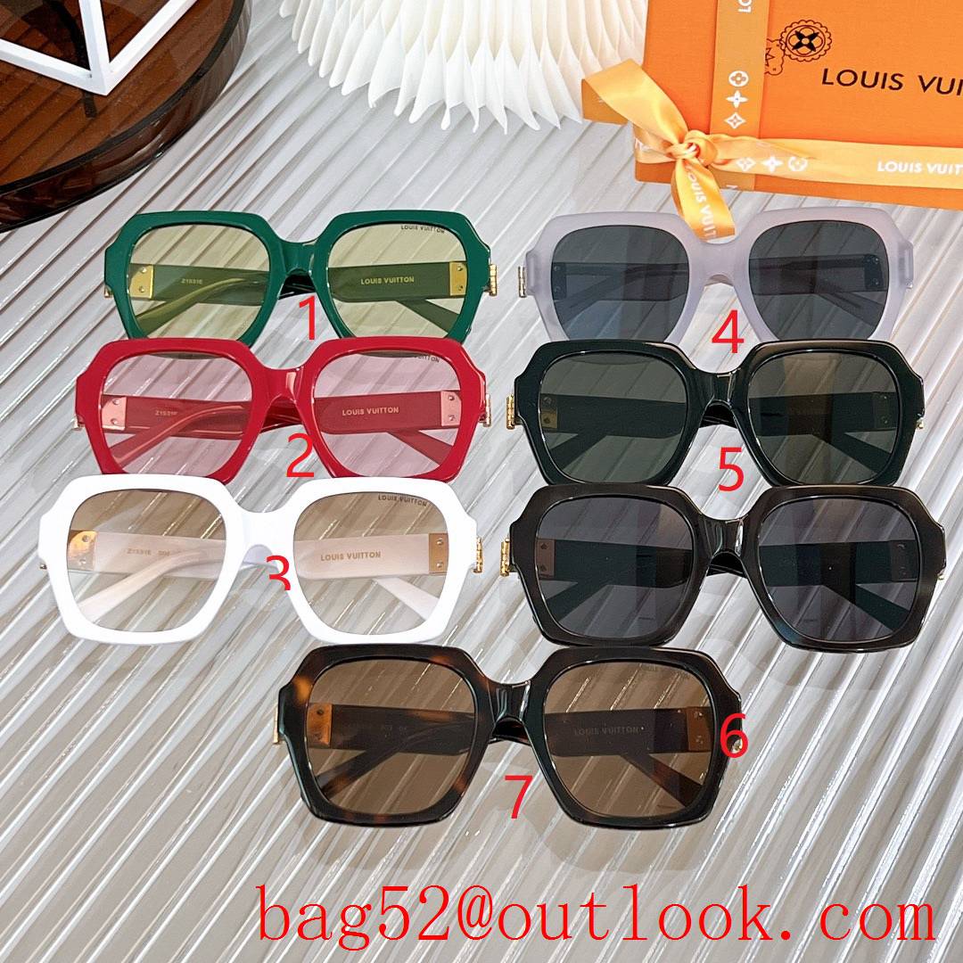 LV Louis Vuitton 7 Colors thick frame women sunglasses