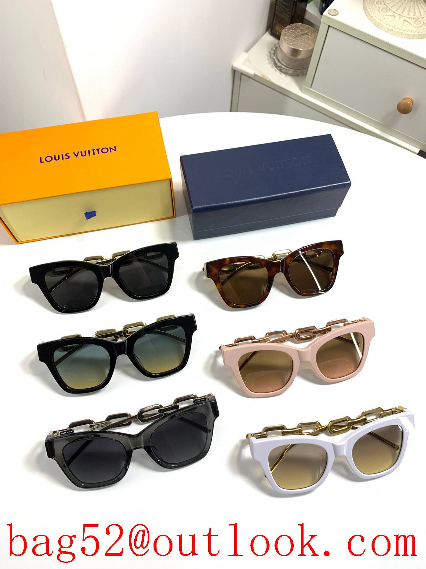 LV Louis Vuitton Special temple design 6 colors sunglasses