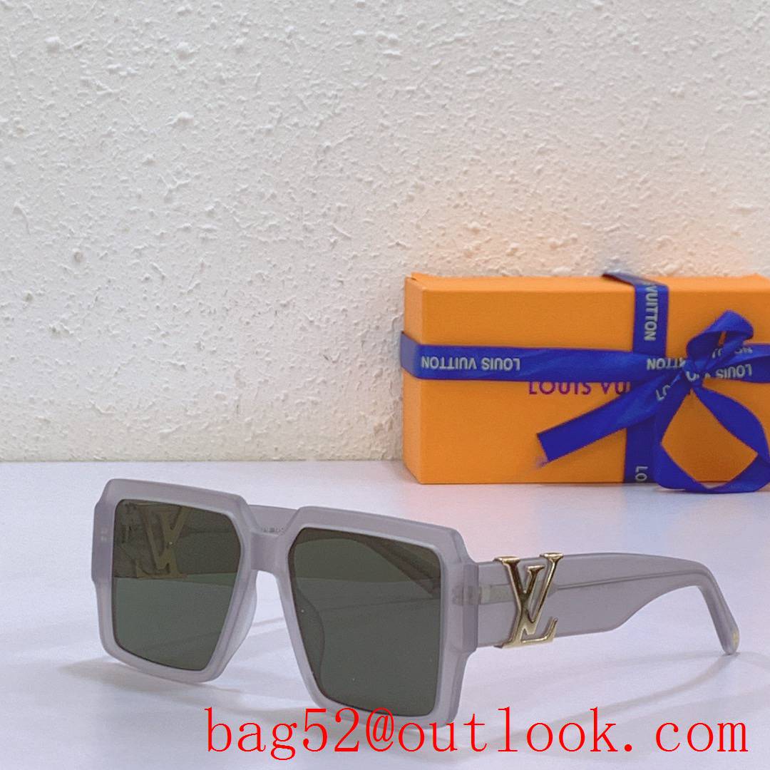 LV Louis Vuitton Big letter metal logo on temples 5 colors sunglasses