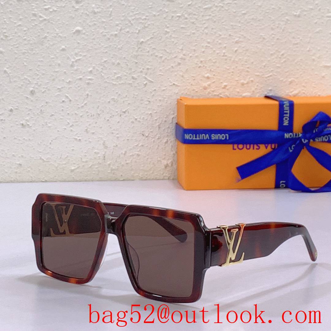 LV Louis Vuitton Big letter metal logo on temples 5 colors sunglasses