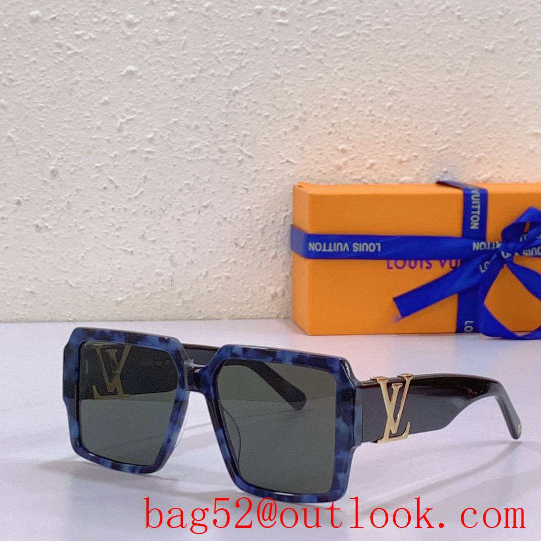 LV Louis Vuitton Big letter metal logo on temples 5 colors sunglasses