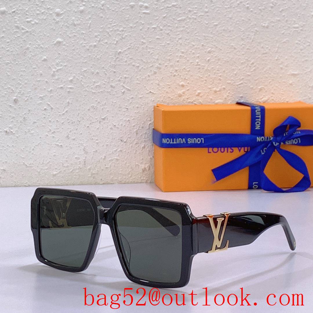 LV Louis Vuitton Big letter metal logo on temples 5 colors sunglasses