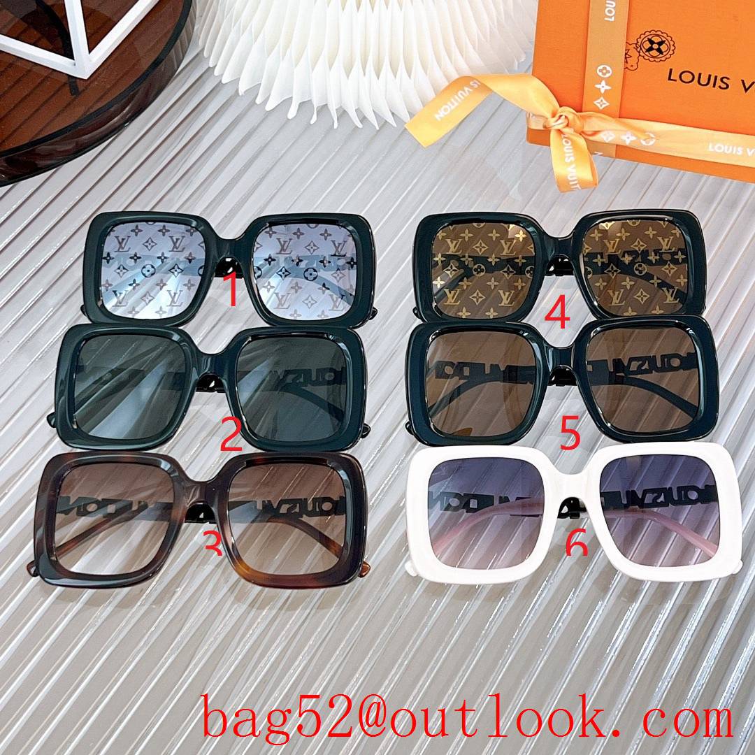 LV Louis Vuitton 6 colors big square women sunglasses
