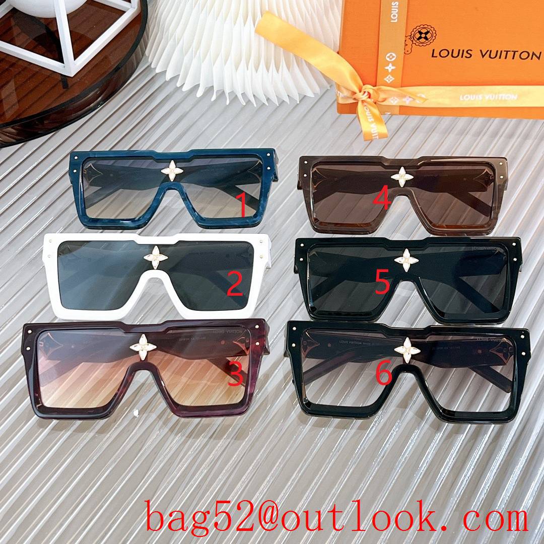 LV Louis Vuitton 6 colors big square women sunglasses