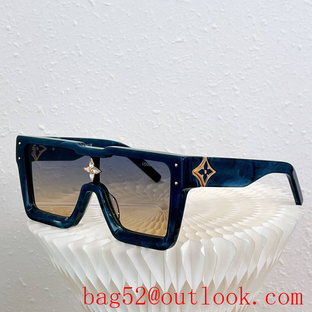 LV Louis Vuitton 6 colors big square women sunglasses