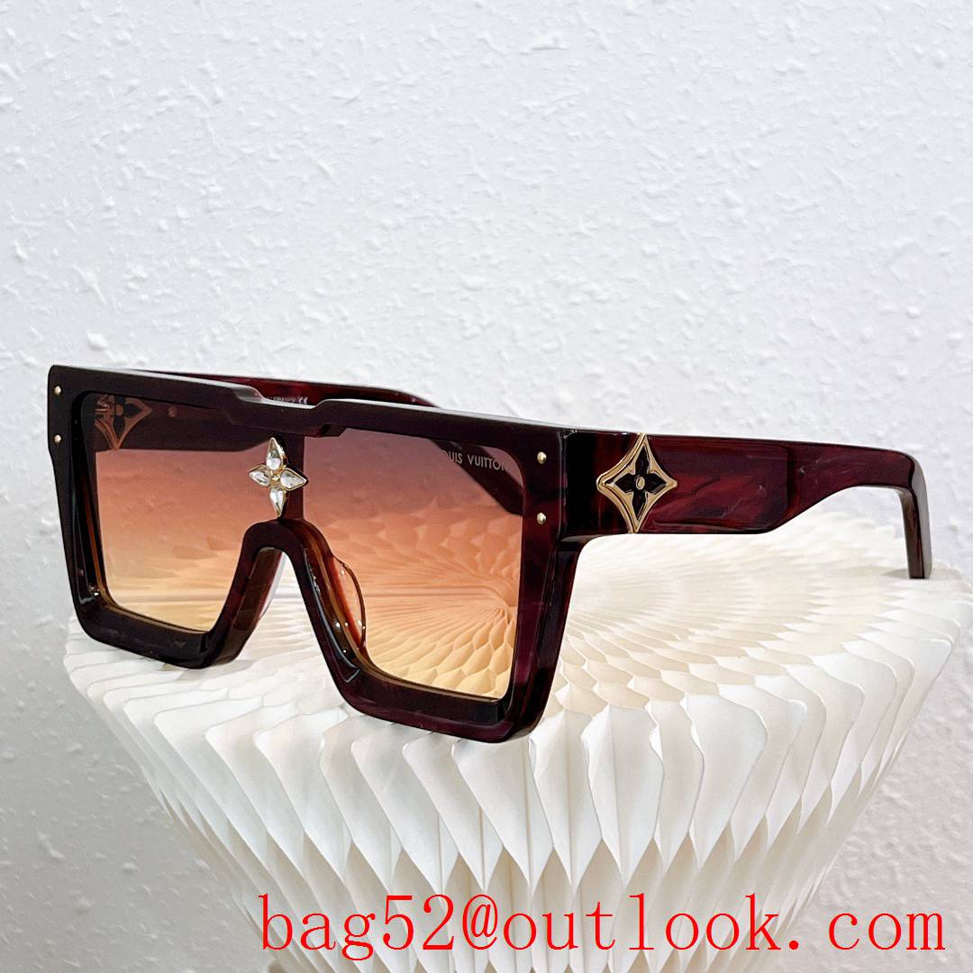 LV Louis Vuitton 6 colors big square women sunglasses