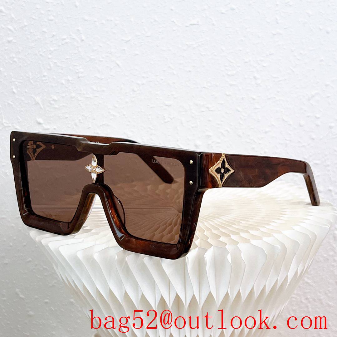 LV Louis Vuitton 6 colors big square women sunglasses