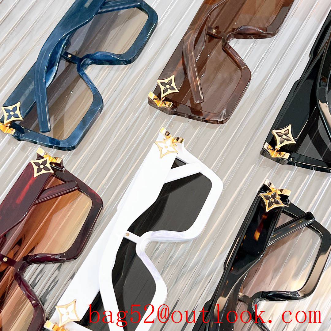 LV Louis Vuitton 6 colors big square women sunglasses