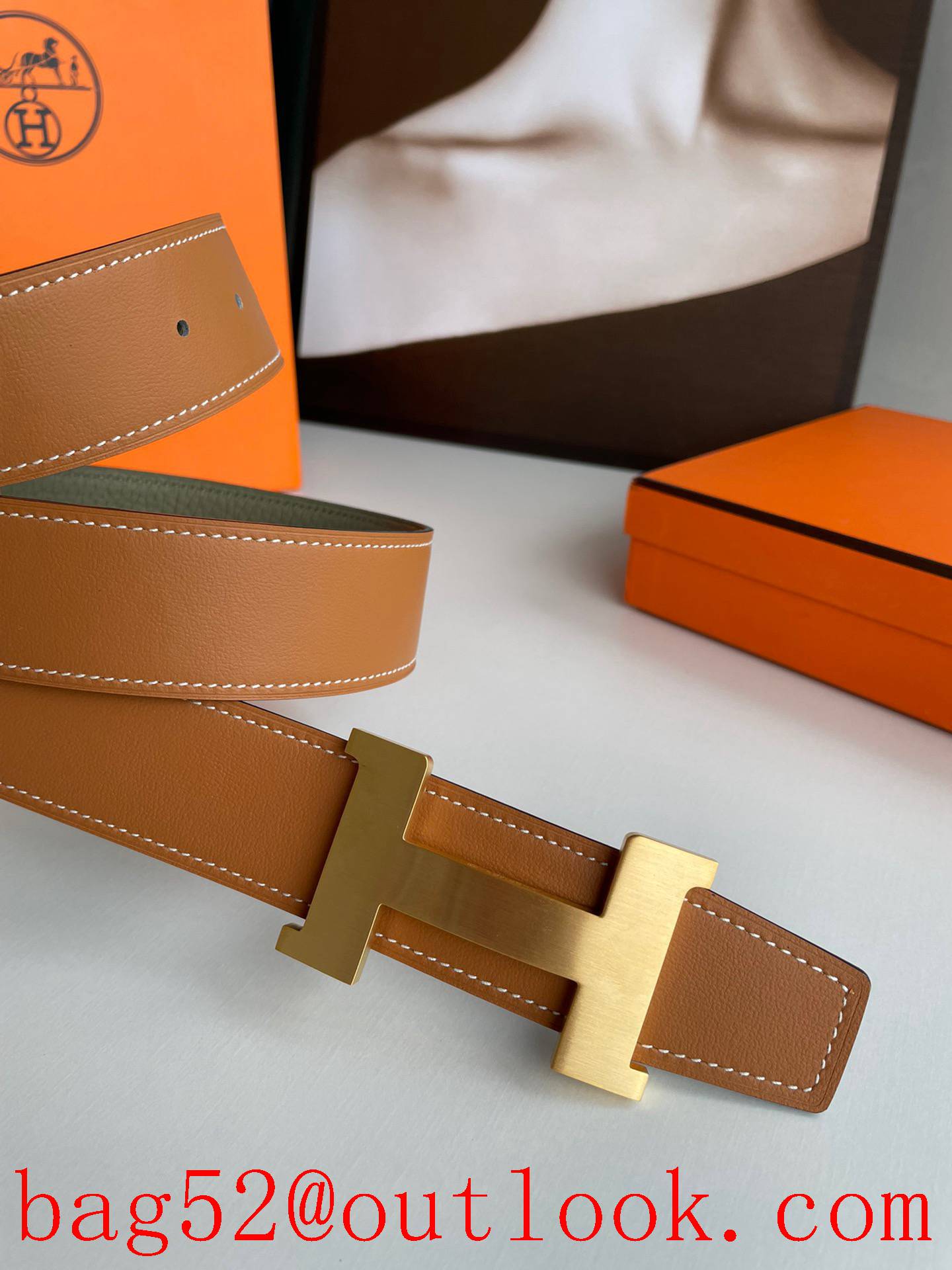 Hermes leather giant trend of 4 color convergence belt