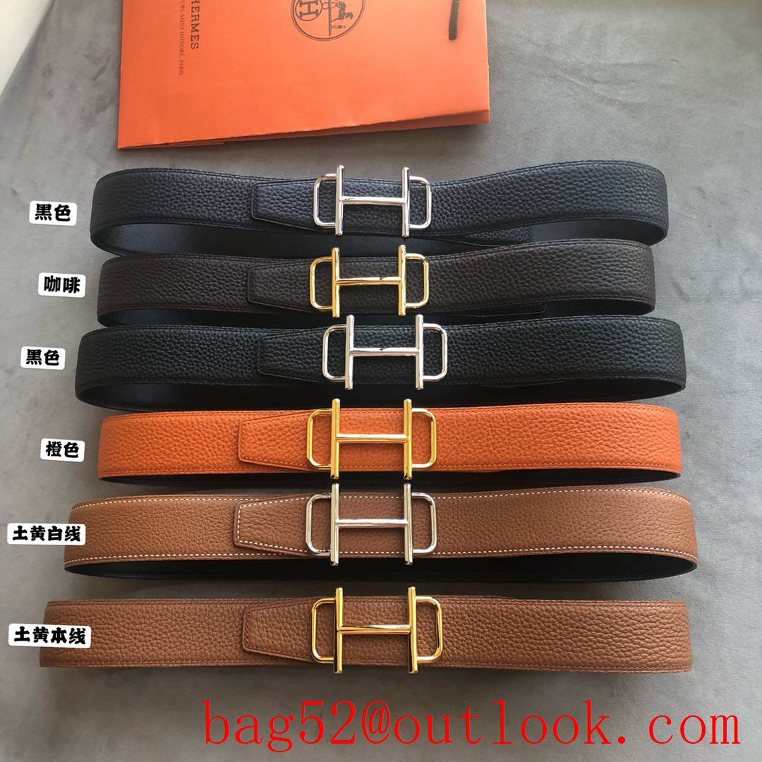 Hermes men's 3.8cm counter Royal metal buckle belt