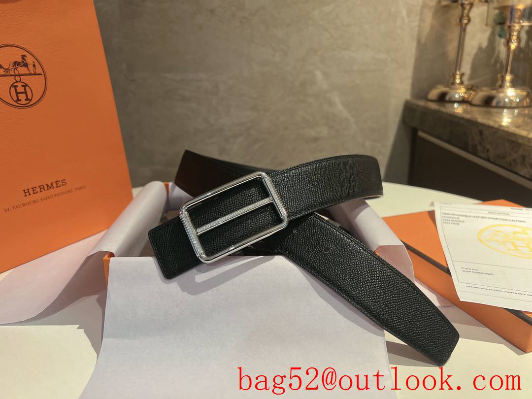 Hermes Selected top layer cowhide palm pattern belt