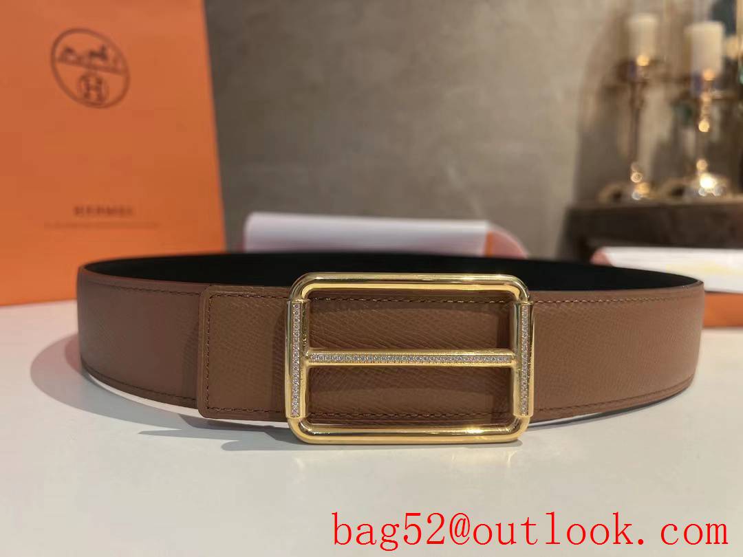 Hermes Selected top layer cowhide palm pattern belt