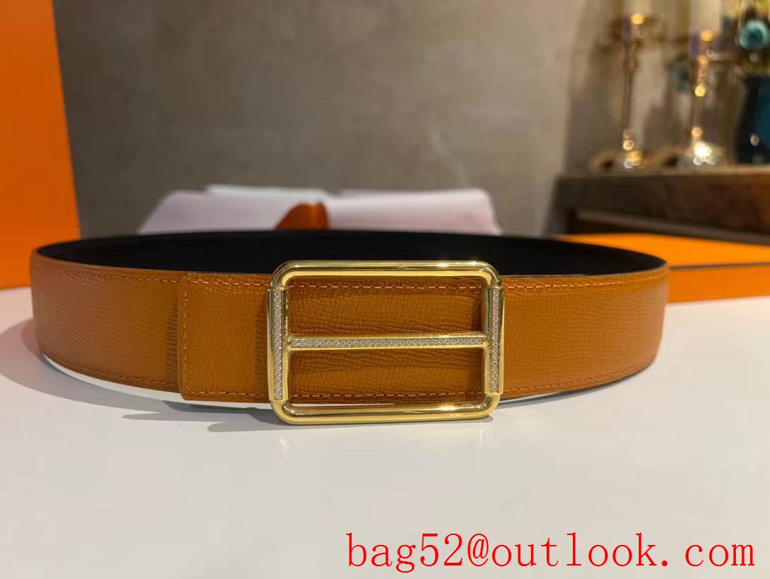 Hermes Selected top layer cowhide palm pattern belt