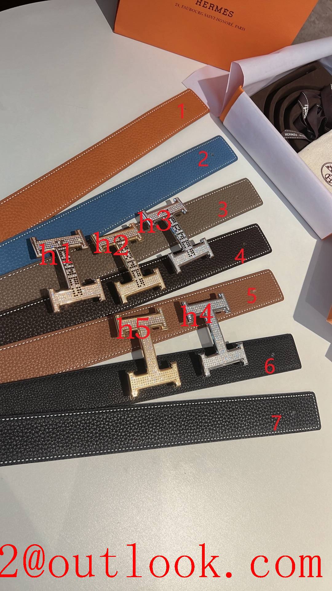Hermes Stainless steel inlaid drill button process belt