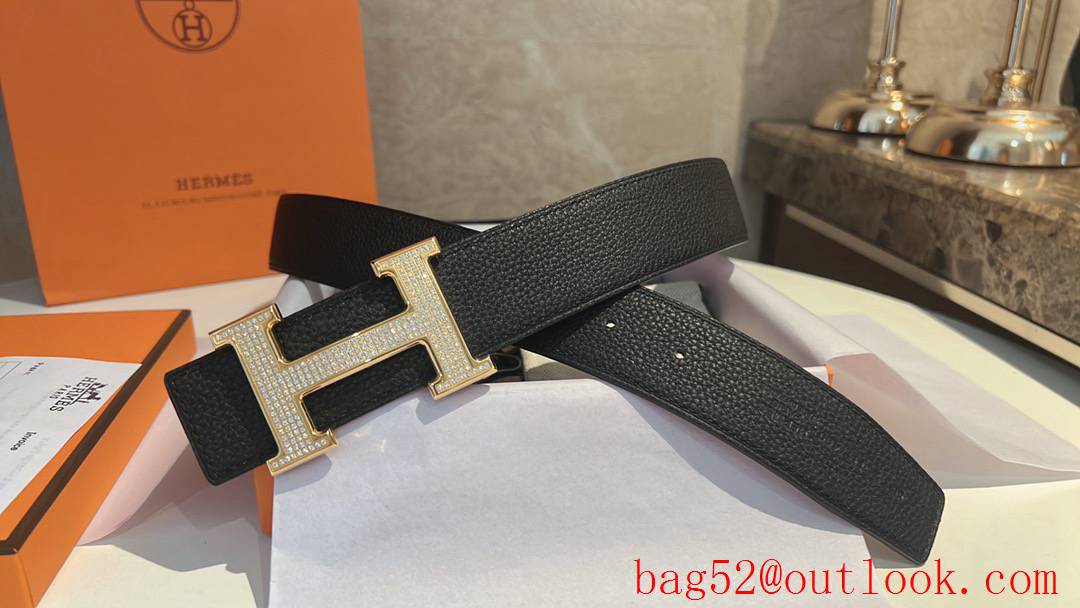 Hermes Stainless steel inlaid drill button process belt