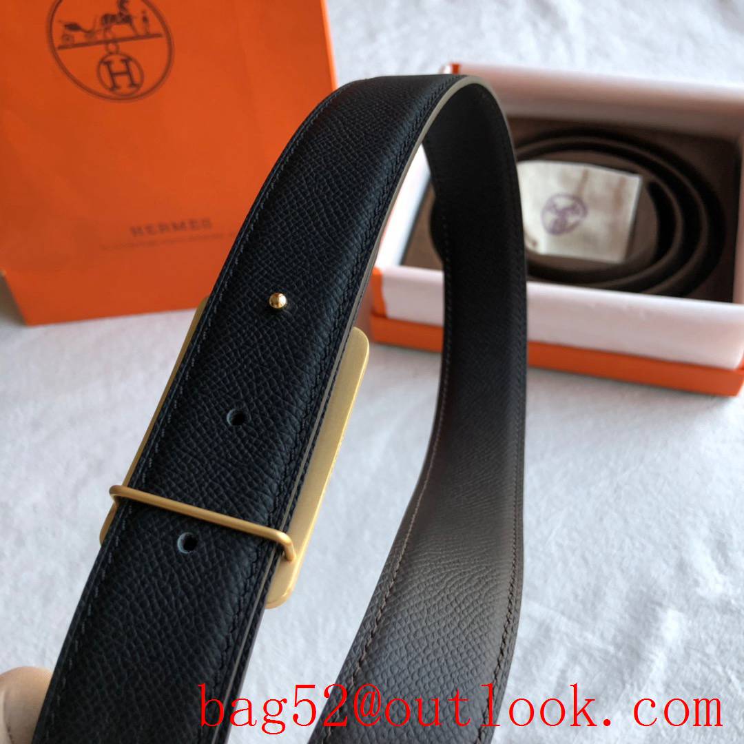 hermes stainless steel frame metal buckle belt