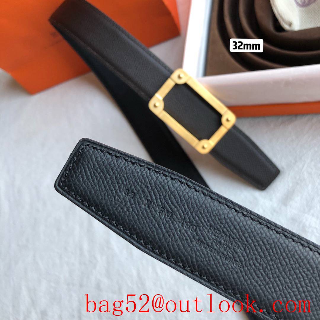 hermes stainless steel frame metal buckle belt