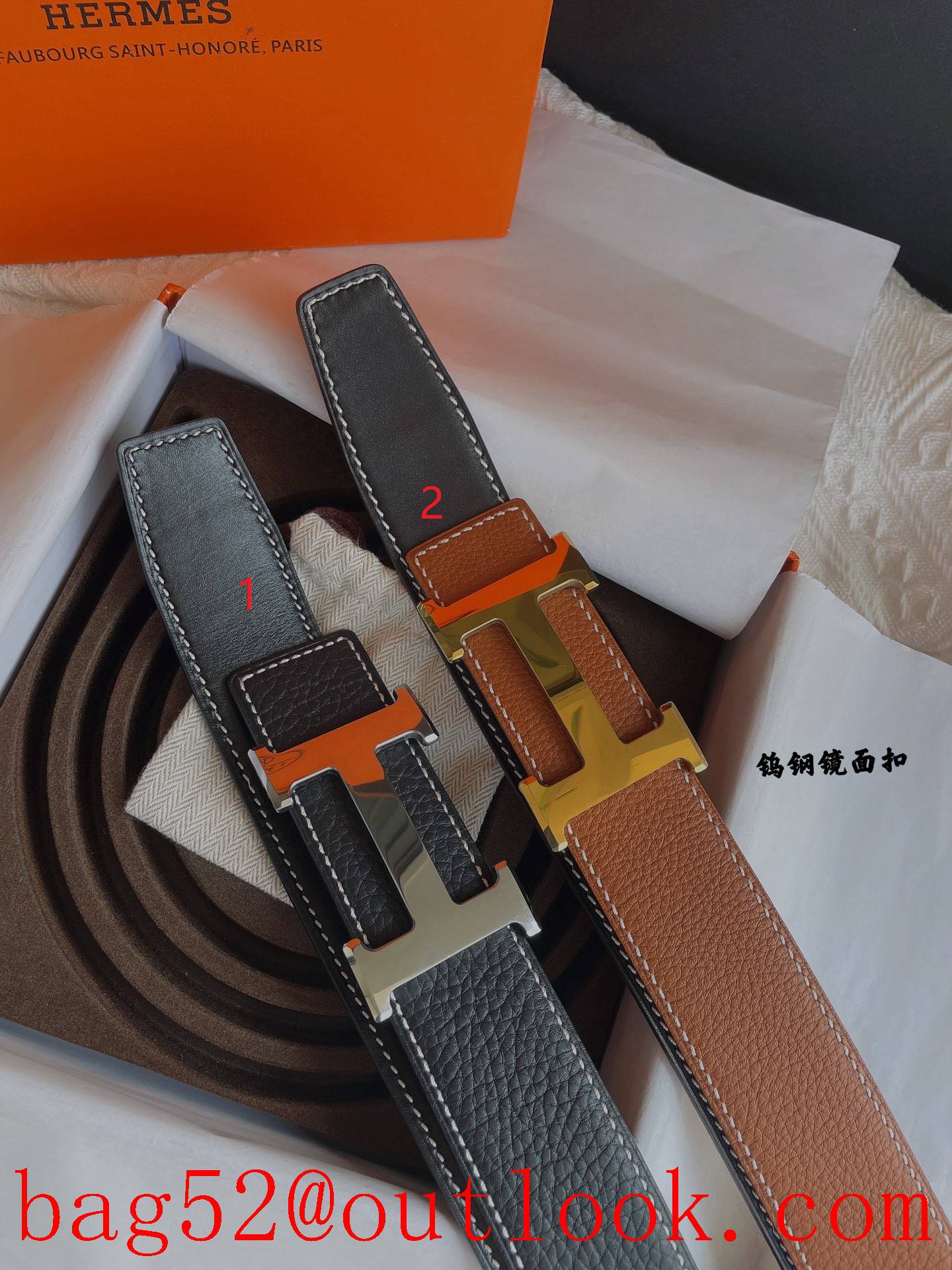 Hermes Whole imported leather cutting by hand belt