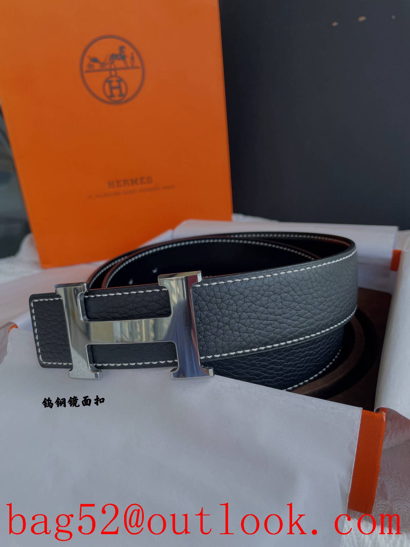 Hermes Whole imported leather cutting by hand belt