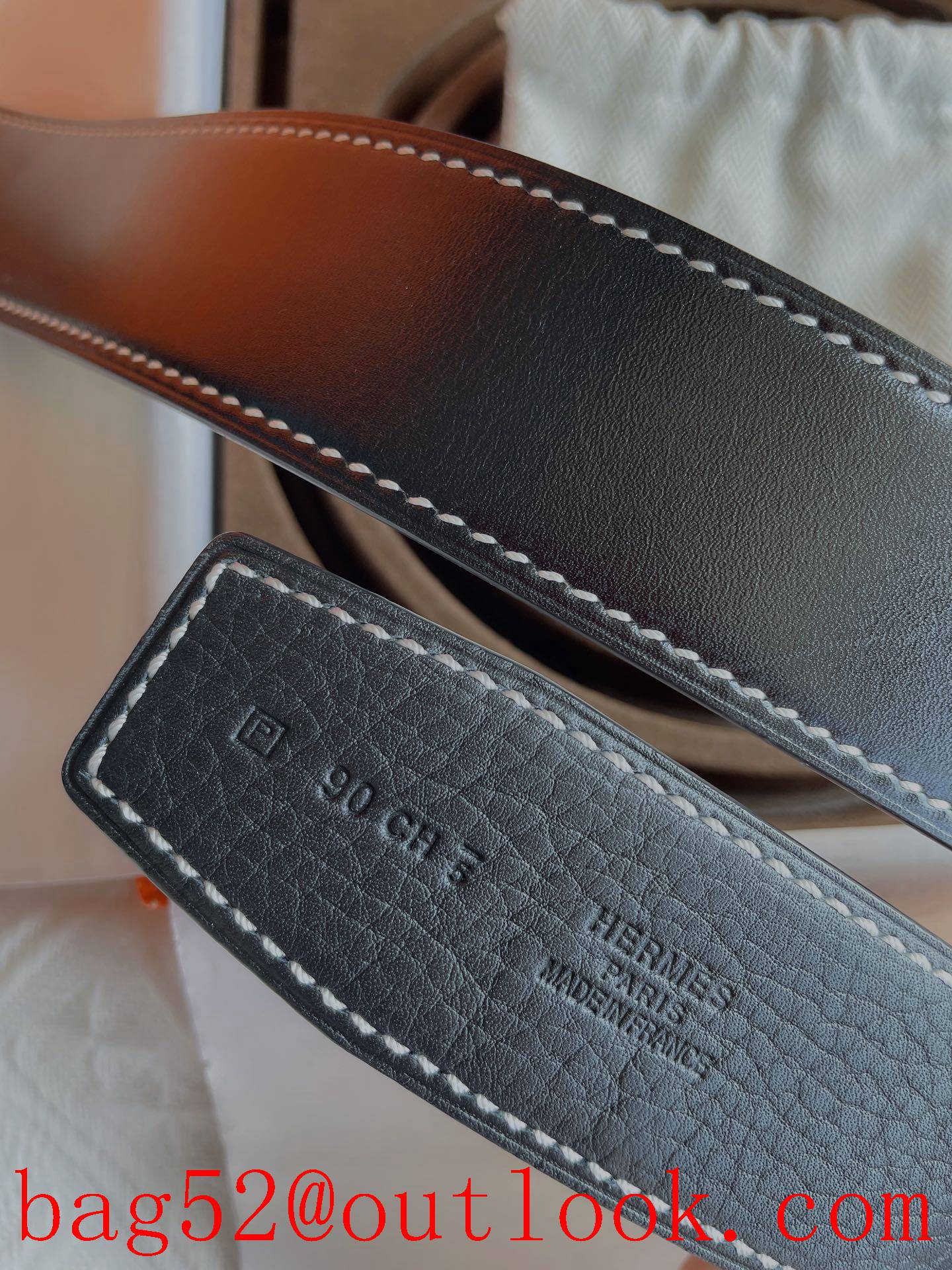 Hermes Whole imported leather cutting by hand belt