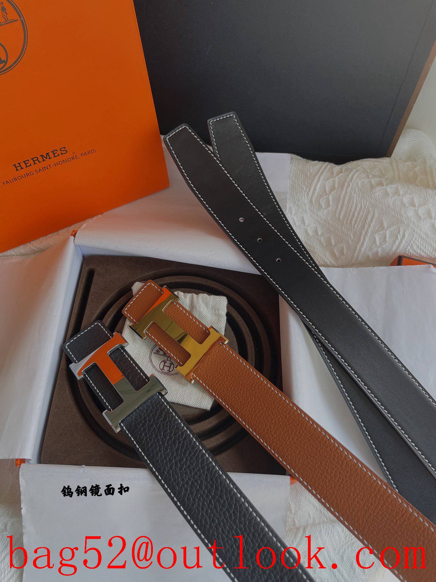 Hermes Whole imported leather cutting by hand belt