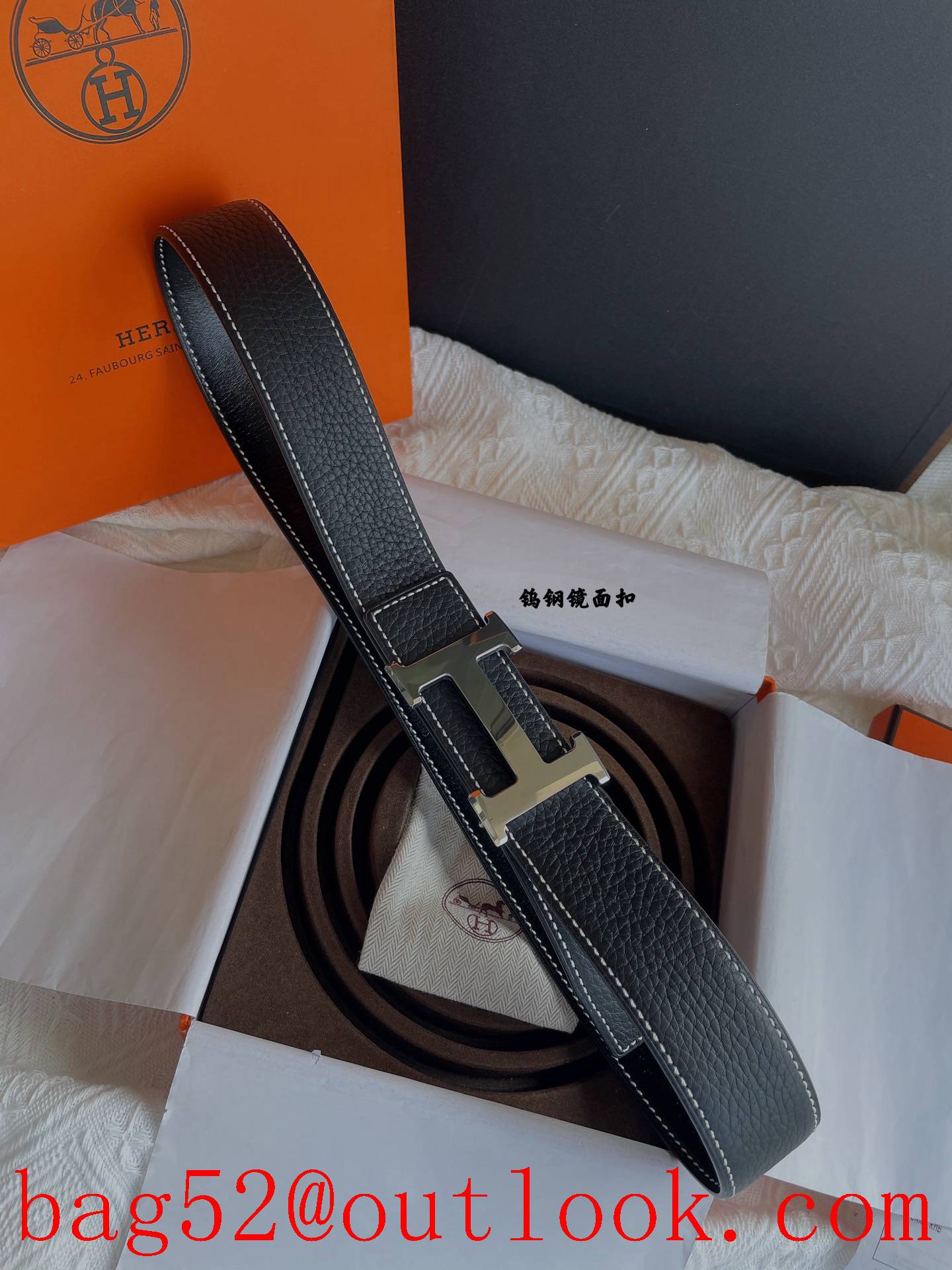 Hermes Whole imported leather cutting by hand belt