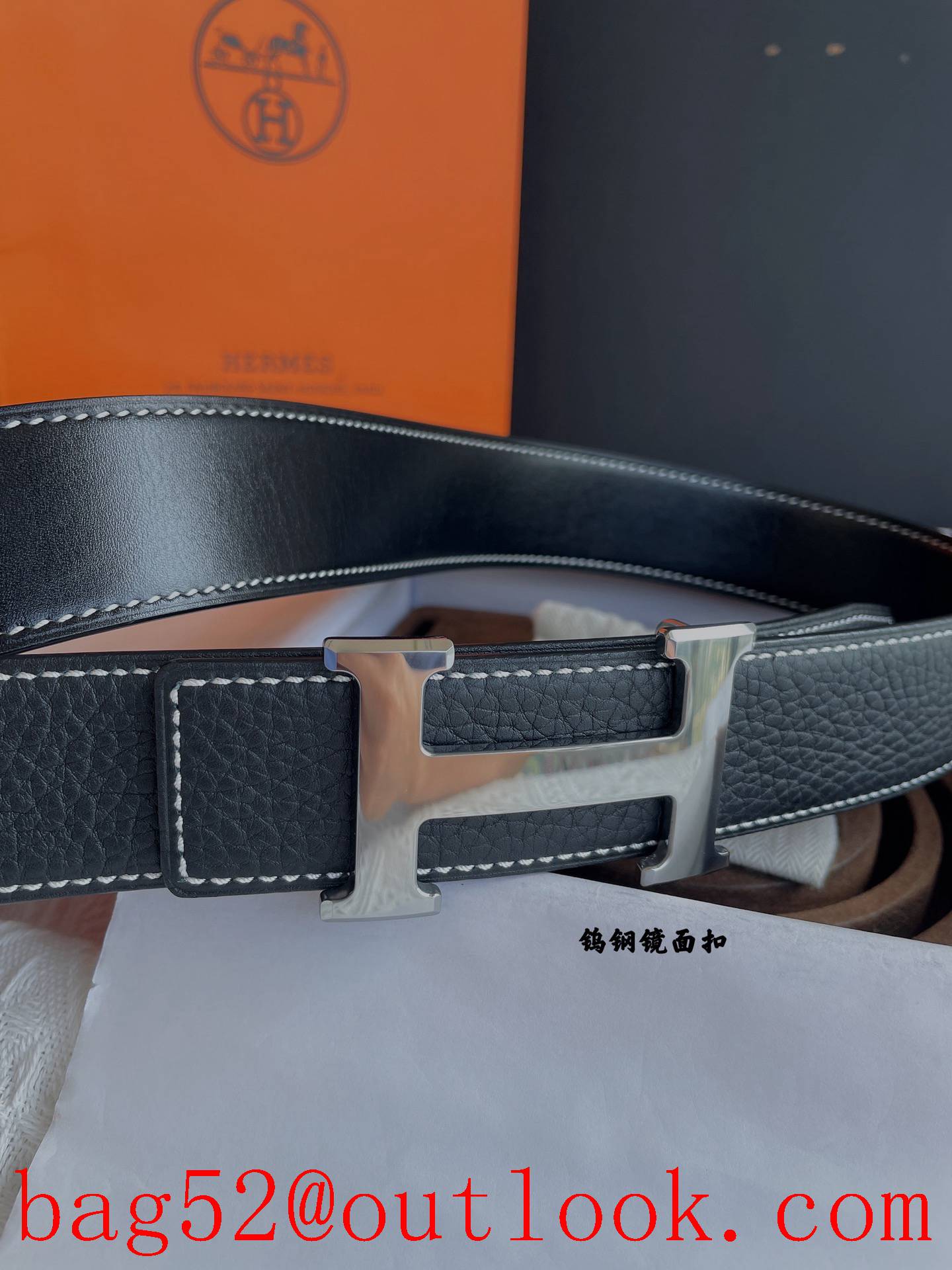 Hermes Whole imported leather cutting by hand belt