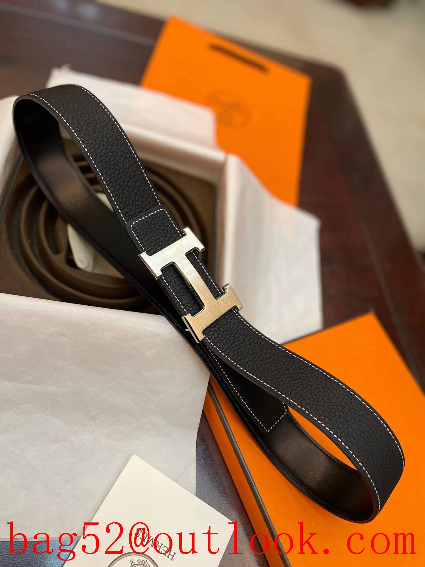 Hermes classic H buckle belt