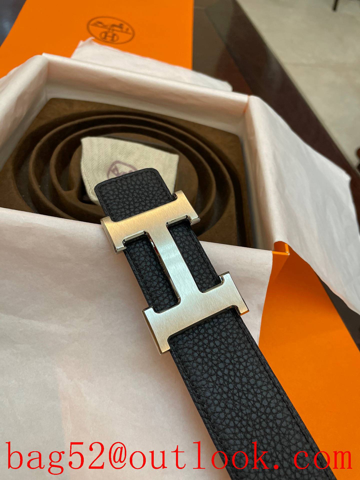 Hermes classic H buckle belt