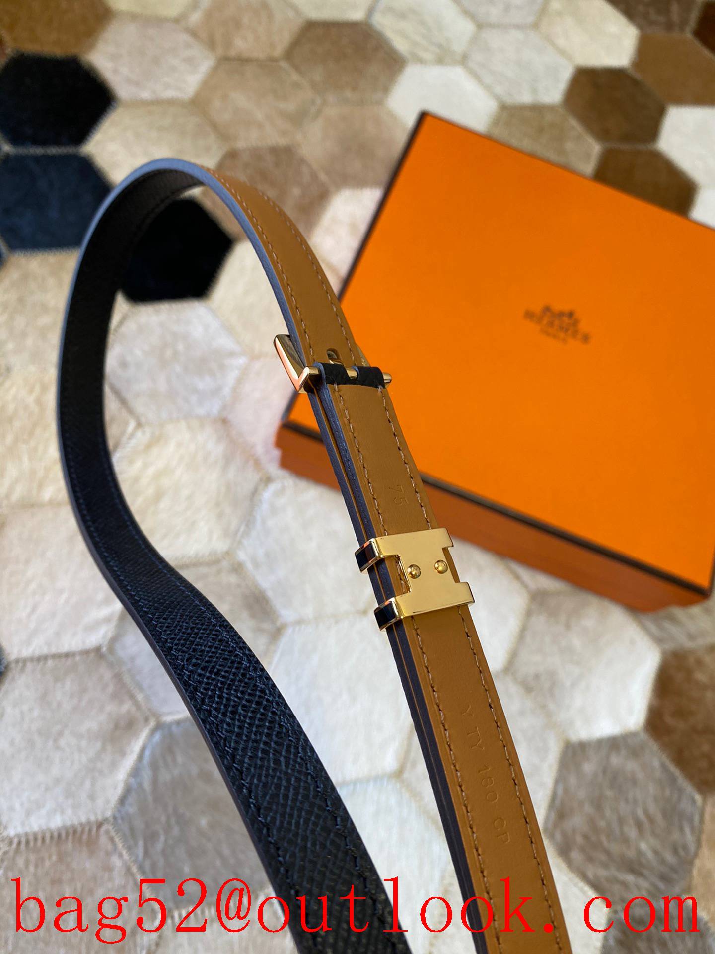 Hermes Pop H15 calfskin thin belt 15mm belt